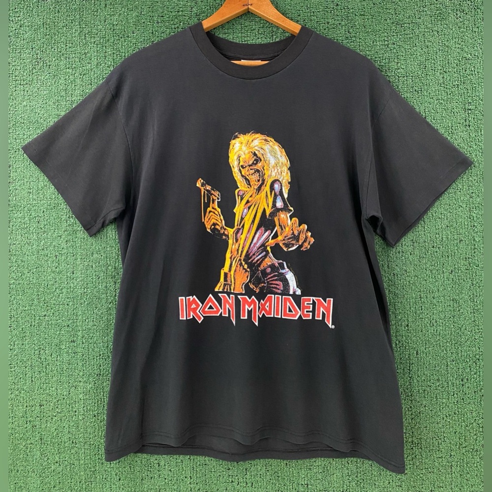 VTG 1987 Iron Maiden Killers World Tour Double Sided Band T-Shirt Men’s Medium